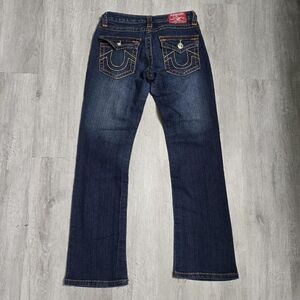 Y2K True Religion Joey Boot Cut Blue Jeans Womens Dark Washed Size 27